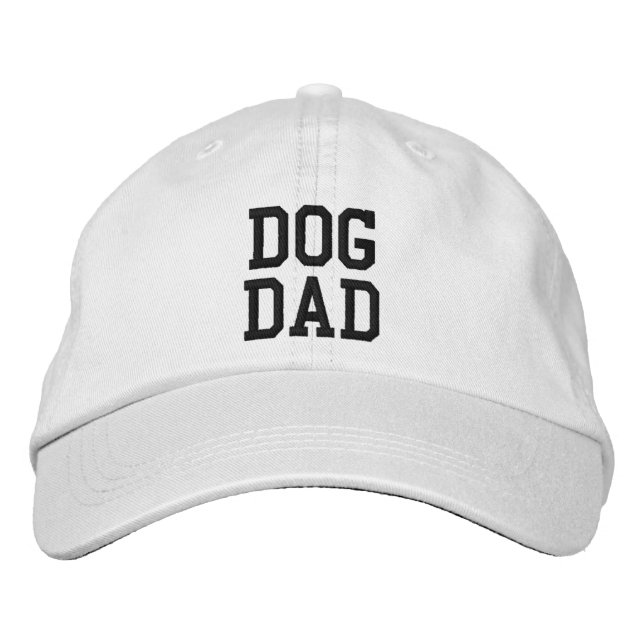 Dog Dad navy blue custom text simple modern  Embroidered Hat (Front)
