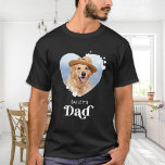 Dog DAD Personalise Dog Lover Cute Heart Pet Photo T-Shirt<br><div class="desc">Dog Dad ... Surprise your favourite Dog Dad this Father's Day , Christmas or his birthday with this super cute custom pet photo t-shirt. Customise this dog dad shirt with your dog's favourite photos, and name. This dog dad shirt is a must for dog lovers and dog dads! Great gift...</div>