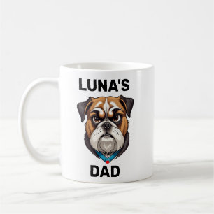 Dog Dad, Personalised Dog Photo Christmas Gift Coffee Mug
