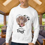 Dog DAD Personalised Heart Dog Lover Pet Photo Sweatshirt<br><div class="desc">Dog Dad ... Surprise your favourite Dog Dad this Father's Day , Christmas or his birthday with this super cute custom pet photo t-shirt. Customise this dog dad shirt with your dog's favourite photos, and name. This dog dad shirt is a must for dog lovers and dog dads! Great gift...</div>