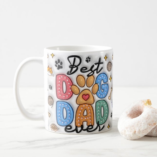 Dog dad Personalised Mug with Photo (With Donut)