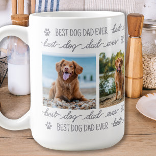 DOG DAD Personalised Pet 4 Photo Collage Coffee Mug