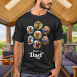 Dog DAD Personalised Pet Photo Collage Dog Lover  T-Shirt<br><div class="desc">Dog Dad ... Surprise your favourite Dog Dad this Father's Day , Christmas or his birthday with this super cute custom pet photo t-shirt. Customise this dog dad shirt with your dog's favourite photos, and name. This dog dad shirt is a must for dog lovers and dog dads! Great gift...</div>