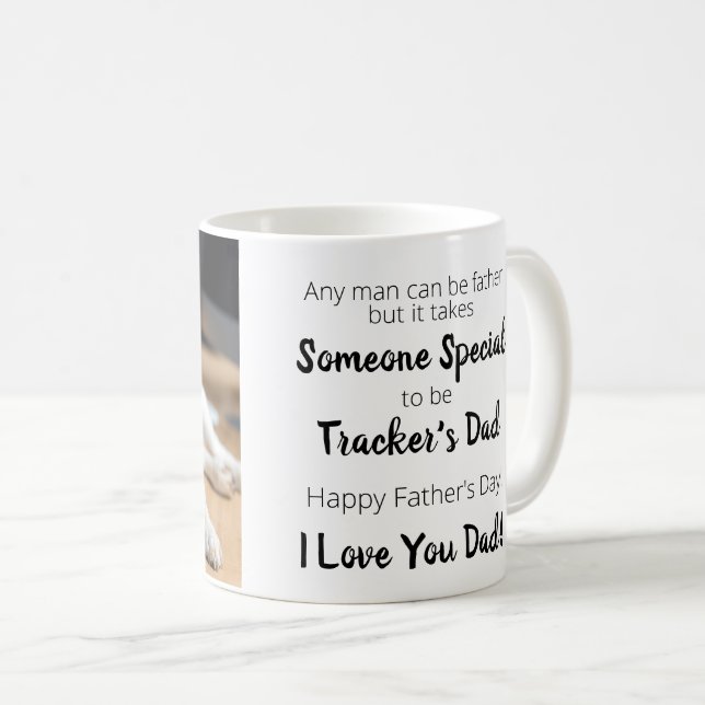 Dog Dad Personalised Pet Photo Father's Day Coffee Mug (Front Right)