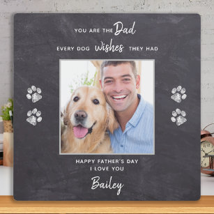 Dog Dad Personalised Pet Photo Father's Day Plaque