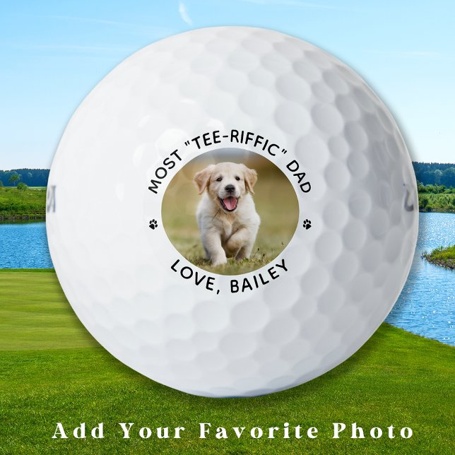 Dog Dad Personalised Pet Photo Golf Balls (Creator Uploaded)
