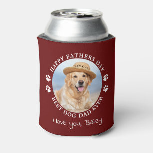Dog Dad Personalised Pet Photo Happy Fathers Day  Can Cooler