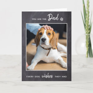 Dog Dad Pet Photo Rustic Father's Day Holiday Card
