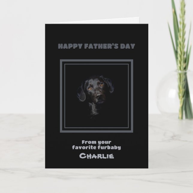 Dog Dad Photo Father's Day Card (Front)