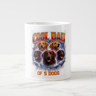 Dog Dad Portrait Personalised Number Custom Design Large Coffee Mug