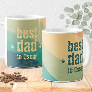Dog Dad Retro Groovy Personalised Coffee Mug