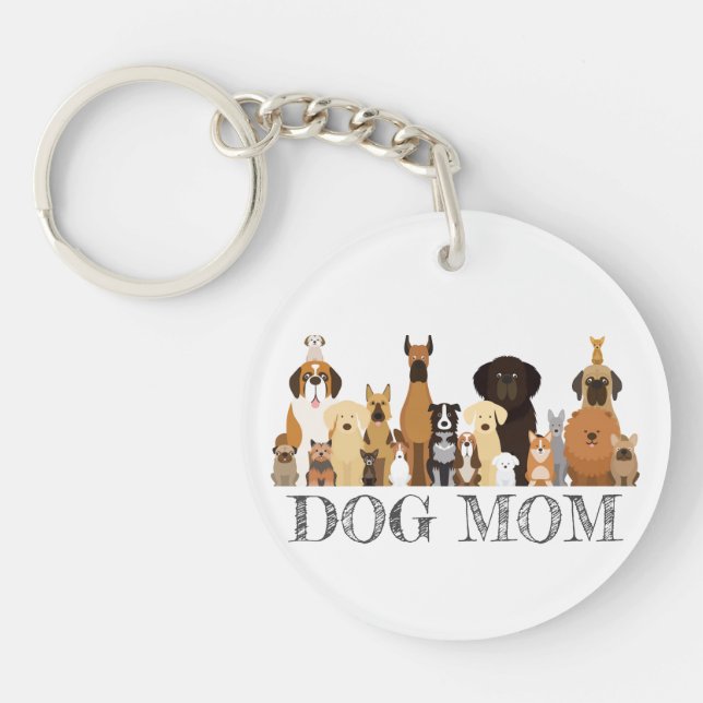 Dog DAD Shirt Doggy Friend Pet Animal Key Ring (Front)