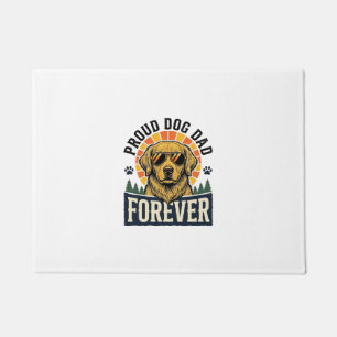 Dog Dad Shirt Vintage Golden Retriever Retro Desig Doormat