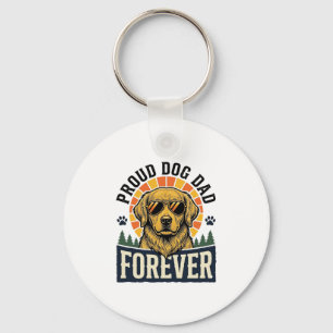 Dog Dad Shirt Vintage Golden Retriever Retro Desig Key Ring