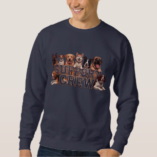 Dog Dad Support Crew Multi Breed Owner Dogs Lover Sweatshirt