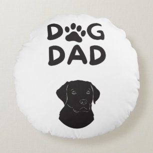 Dog Dad T-shirt Funny Pet Lovers Tee Round Cushion