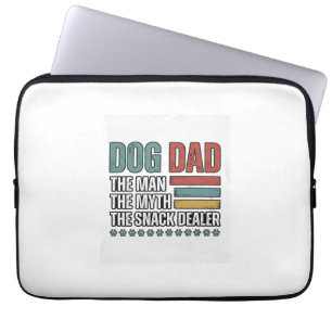 Dog Dad The Snack Dealer Vintage Paw Print Shirt_1 Laptop Sleeve