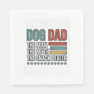 Dog Dad The Snack Dealer Vintage Paw Print Shirt_1 Napkin