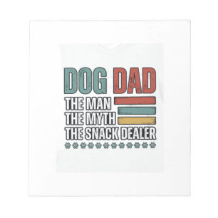 Dog Dad The Snack Dealer Vintage Paw Print Shirt_1 Notepad