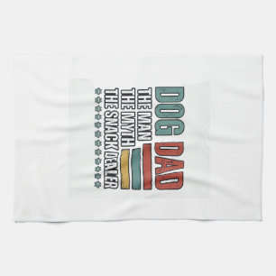 Dog Dad The Snack Dealer Vintage Paw Print Shirt_1 Tea Towel