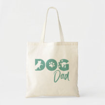 Dog Dad Tote - Teal