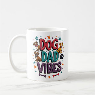 Dog Dad Vibes – Retro Groovy 70’s Coffee Mug