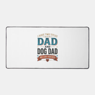 Dog Dad Vintage Engraving T-Shirt Design_1 Desk Mat
