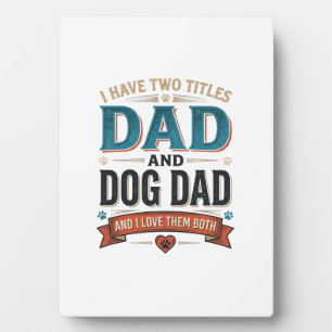 Dog Dad Vintage Engraving T-Shirt Design_1 Plaque