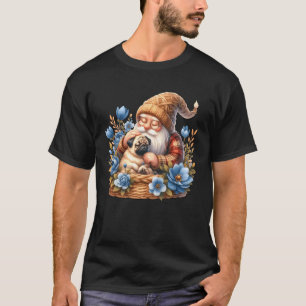 Dog Daddy Gnome Floral Graphic For Pug Grandma Who T-Shirt