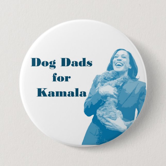 Dog Dads for Kamala 7.5 Cm Round Badge (Front)