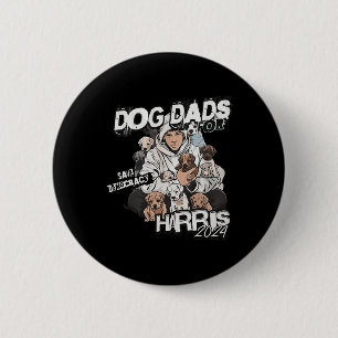 Dog Dads For Kamala Harris 6 Cm Round Badge