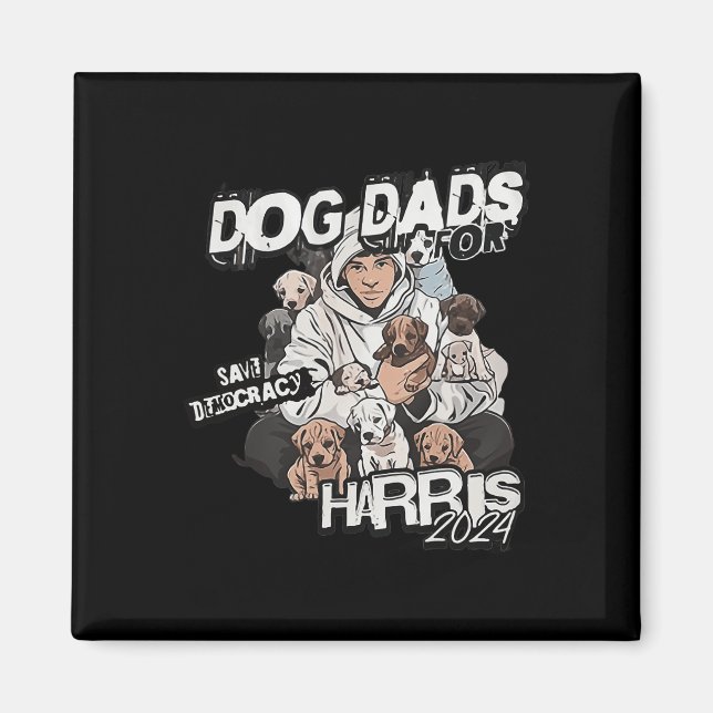 Dog Dads For Kamala Harris  Magnet (Front)