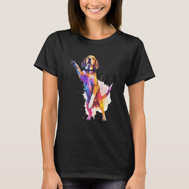 Dog Dance Competition  Dancing Beagle Dog T-Shirt (Front)