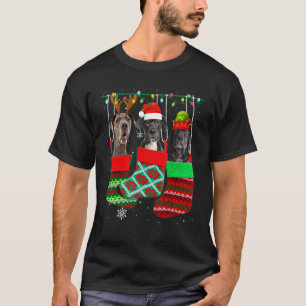 Dog Dane Christmas Socks Xmas Pajama Pet Puppy T-Shirt