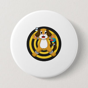 Dog Darts Dart Dartboard 7.5 Cm Round Badge