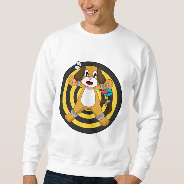 Dog Darts Dart Dartboard Sweatshirt (Front)