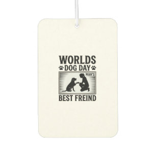 Dog Day Man’s Best Freind Vintage Car Air Freshener