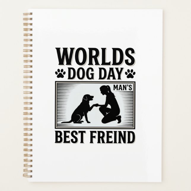 Dog Day Man’s Best Freind Vintage Planner (Front)