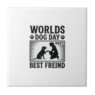 Dog Day Man’s Best Freind Vintage Tile