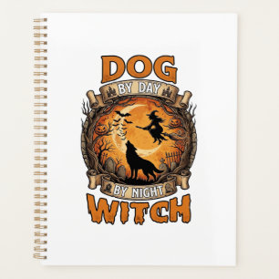 Dog Day Witch Night Halloween Wolf Moon Bats_1 Planner