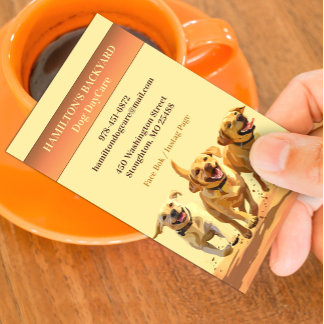 Dog Daycare Walking Pet Sitting Business Card