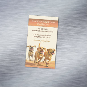 Dog Daycare Walking Pet Sitting Magnetic Business Card