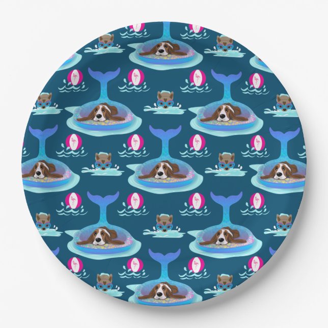 Dog Days Of Summer Paper Plate (Front)