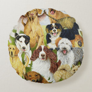 Dog Days Round Cushion