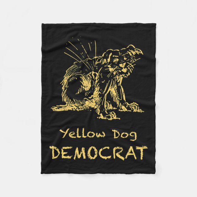 Dog Democrat Election 2020 For Biden Harris  Fleece Blanket (Front)
