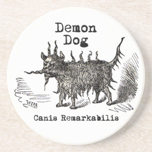 Dog Demon Vintage Funny Cute Coaster