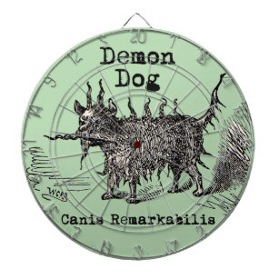Dog Demon Vintage Funny Cute Dartboard