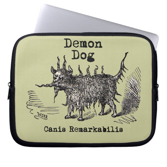 Dog Demon Vintage Funny Cute Laptop Sleeve (Front)