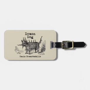 Dog Demon Vintage Funny Cute Luggage Tag
