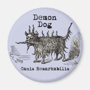 Dog Demon Vintage Funny Cute Magnet